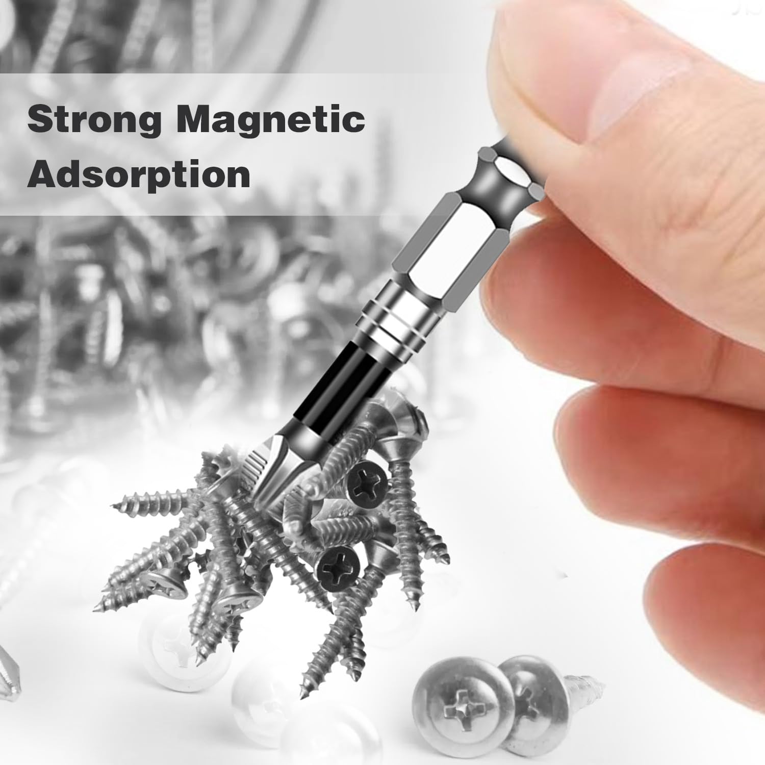 High Magnetic Screwdriver Drill Bit Set Electric Screwdriver Bits PH2 Impact Driver Bits Drill and Screwdriver Bit Set Anti-Slip Compatible with Electric Drills in 6 Sizes 25L 50L 60L 75L 90L 150L - Image 4