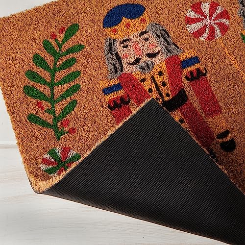 Now-Designs-Christmas-Nutcracker-Natural-Coconut-Fiber-Printed-Doormat-Vinyl-Backed-18-x-30-in-W18-x-L30in Now Designs Christmas Nutcracker Natural Coconut Fiber Printed Doormat Vinyl Backed 18 x 30 in W18 x L30in