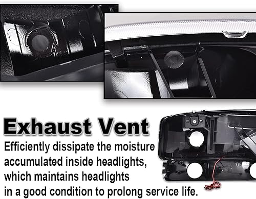 Miniatura 9 de PIT66 Conjunto de faros delanteros LED DRL BAR, compatible con GMC Sierra 15002001-2007 1500HD 2500HD 3500 Fit 99-06 GMC Yukon