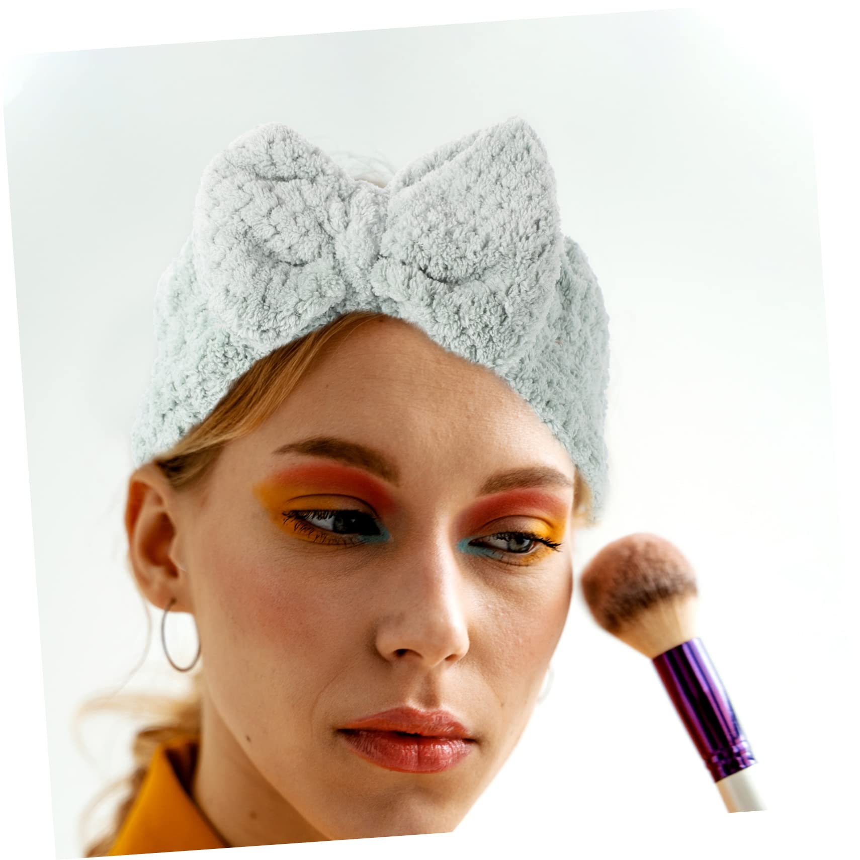MAGICLULU 3 Set Di Fascia Per Con Fiocco Alla Moda Fascia Per Il Trucco Da Donna Fascia Morbida in Peluche Per Il Lavaggio Del Viso Fasce Per Da Ragazza 3 Pezzi*3