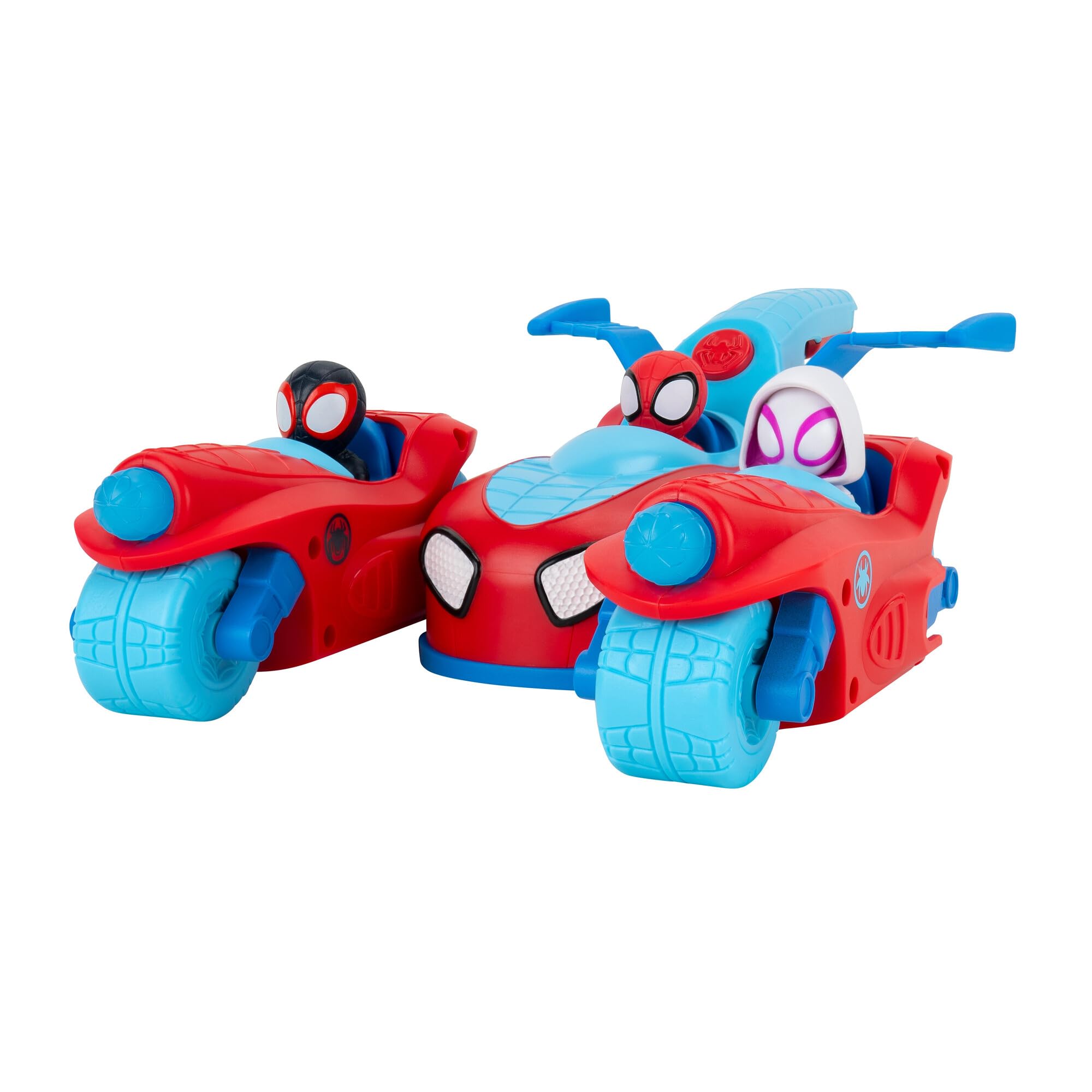Jazwares GmbH Spidey 3 en 1 vehículo - Jet+2 Motocicletas
