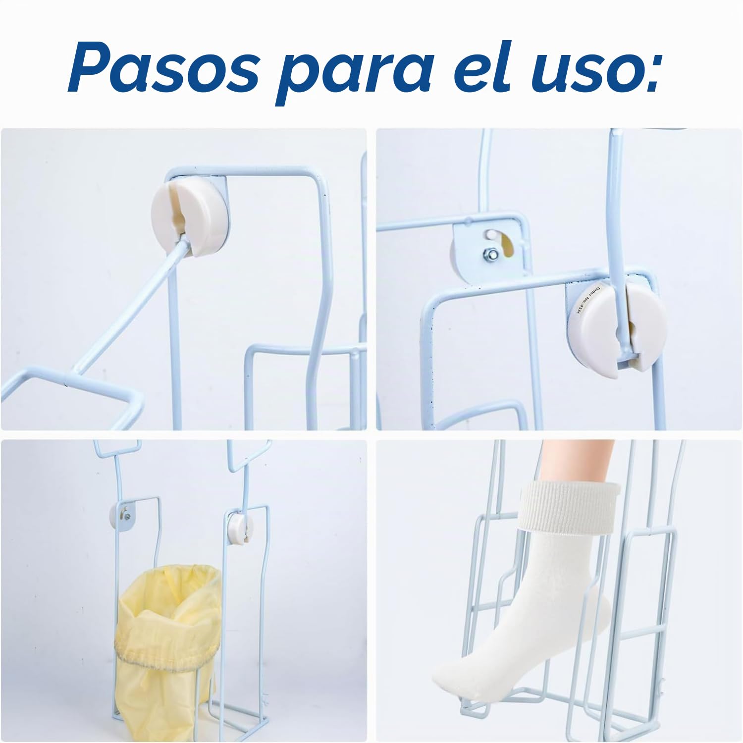 Calzador de Calcetines,Calzador de Medias de Compresión,quitarse sin agacharse, Ayuda de apriete para medias de compresión y medias de apoyo,Cómodas Empuñaduras de Espuma
