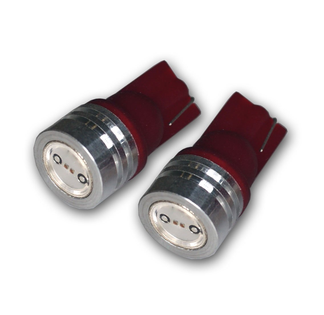 Tuningpros LEDRSM-T10-RHP1 Rear Side Marker LED Light Bulbs T10 Wedge, High Power LED Red 2-pc Set