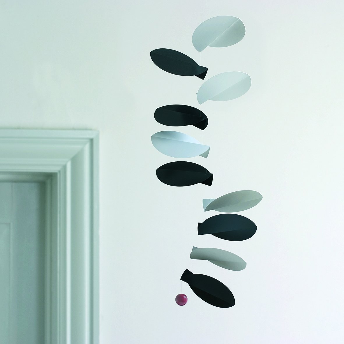 Best Review Turning Leaves White/Black Hanging Mobile - 32 Inches - Handmade in Denmark by Flensted One-Day Sale: Up to 80% Off Turning Leaves White/Black Hanging Mobile - 32 Inches - Handmade in Denmark by Flensted