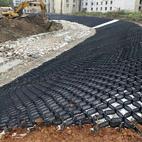 Rejilla geográfica de panal para control de suelo de colina, malla de retención, rejilla de suelo para entrada, camino, arroyo, banco, pendiente, fácil de instalar, rejillas estabilizadoras de grava
