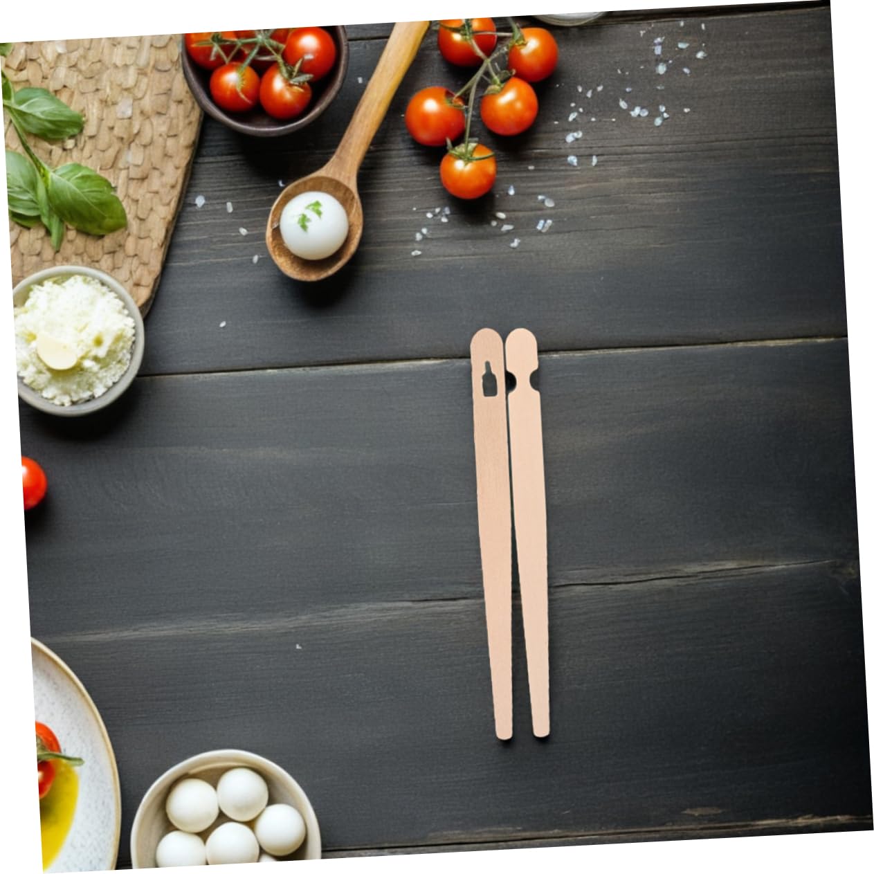Sosoport 200pares Pinzas De Madera Para Alimentos Pinzas De Pastelería Para Adultos Desechables Para Buffet Utensilios De Cocina Para Principiantes Para Aperitivos