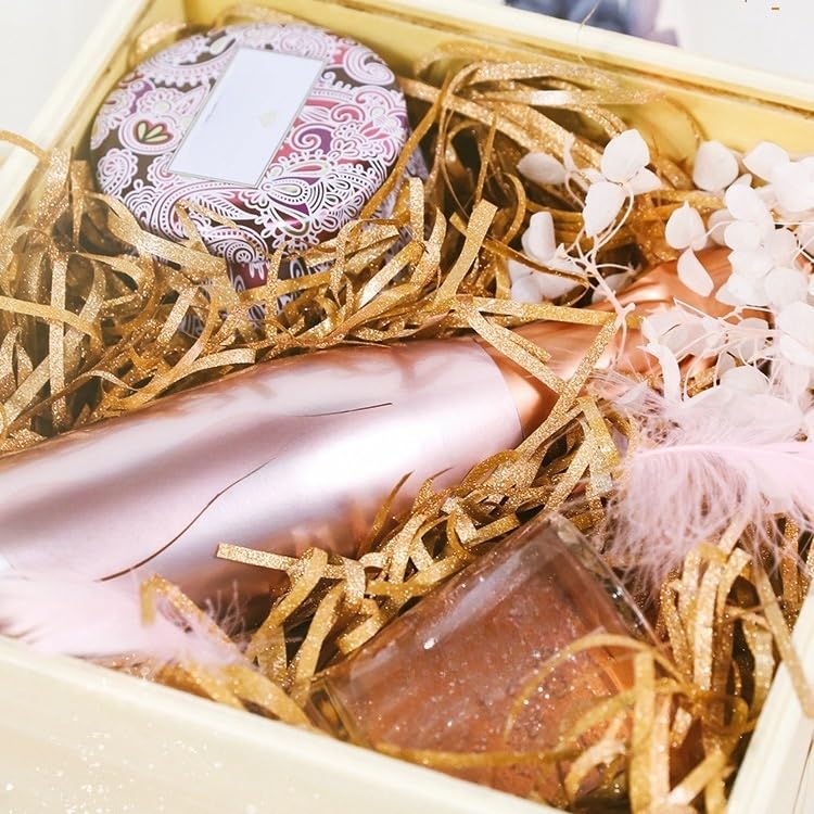 Papier de soie déchiqueté, papier coupé froissé à paillettes 80-1000g, remplissage cadeau amical(Purple,500g)