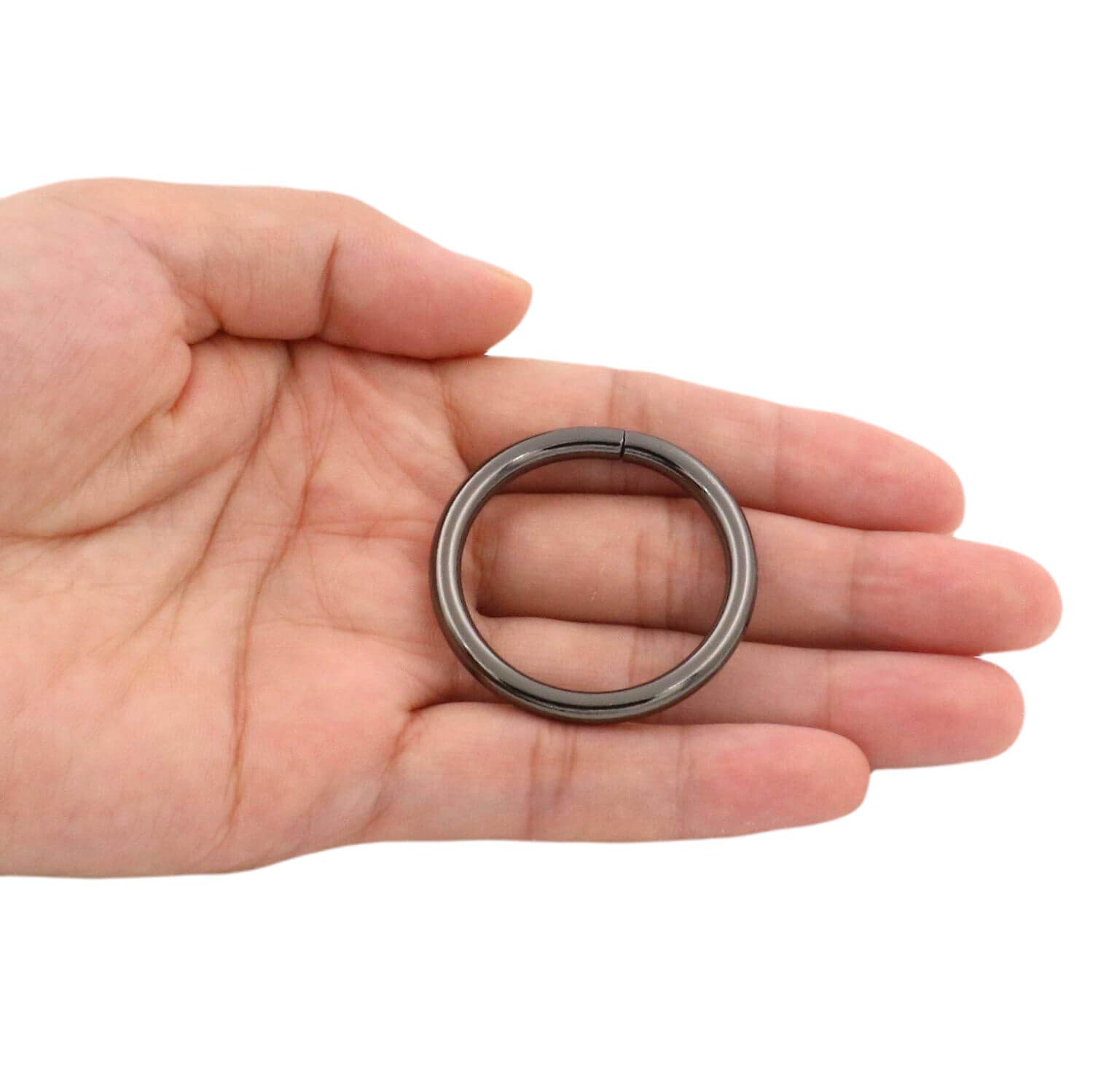 BIKICOCO 1-1/4'' Metal O-Ring Buckle Connector Round Loops Non Welded for Bags Webbing Purse and Belt Straps Gunmetal, Pack of 20 - Image 3