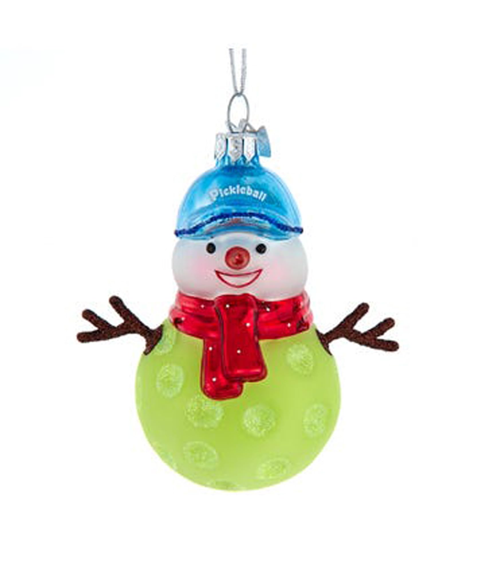 Bonhomme de neige en verre Kurt Adler de 8,9 cm façon cornichon pour une déco de sapin raffinée