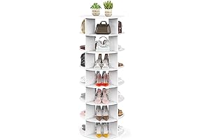 Rotating Shoe Tower: Space-Saving Solution for 32 Pairs
