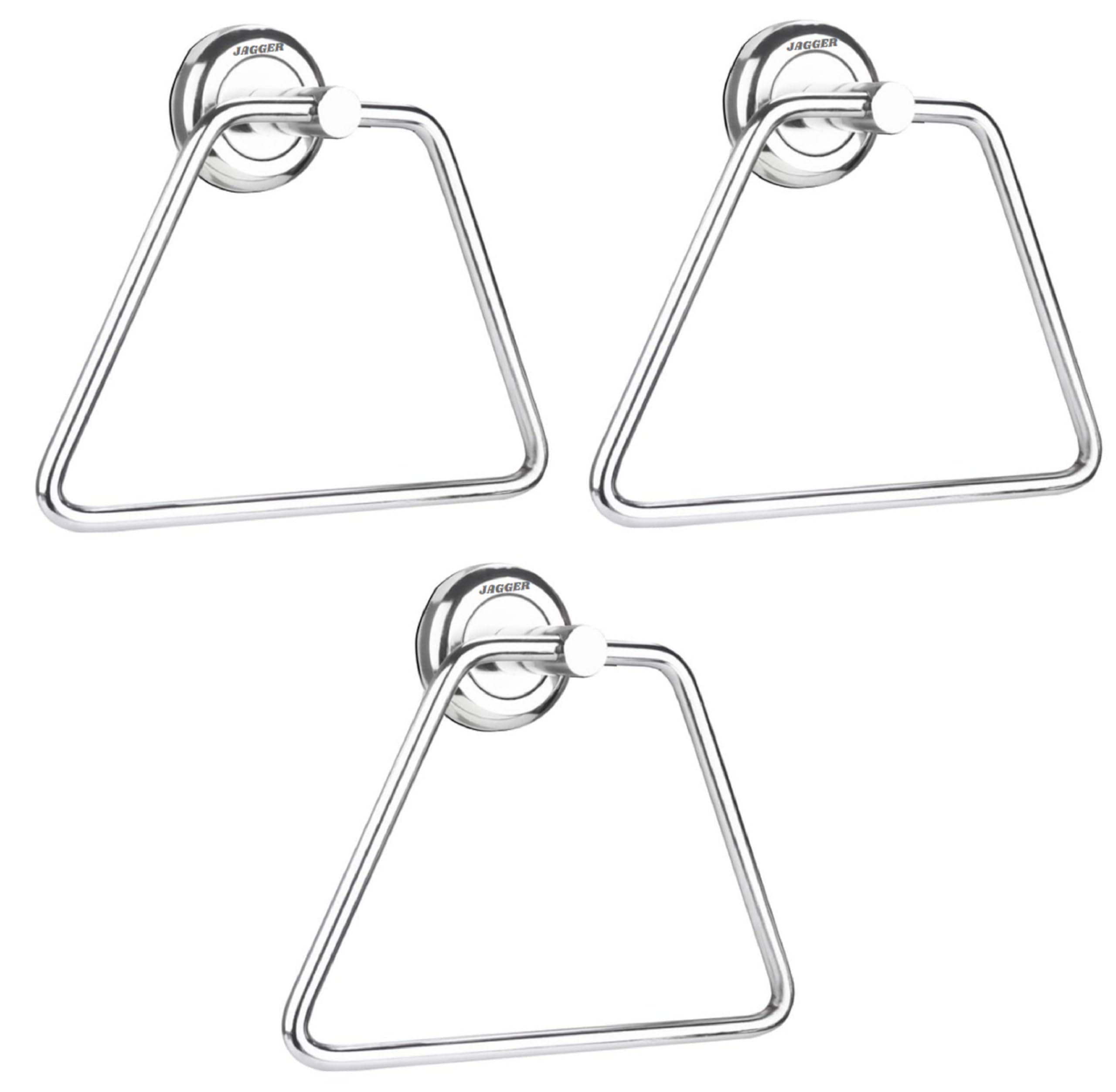 JAGGER JAG225 Triangle Towel Rings/Towel Holder/Hand Towel Stand/Cloth Hanger Napkin Holder/Cloth Stand Towel Holder for Bathroom Kitchen Washbasin (Silver, Pack of - 3) (B0D7TCHCS4) Amazon Price History, Amazon Price Tracker
