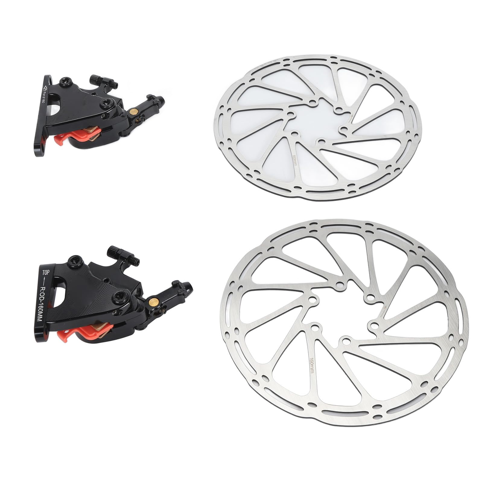 Drfeify Disc Brake Set, Hydraulic Disc Brake Assembly Aluminum Alloy Disc Brake Set with Caliper for Front Rear Disc Brakes