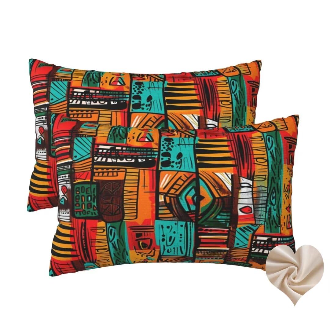 Vintage Pillows Pack of 2 60x80 cm/24x32 Inch, Ethnic Pillow Covers Winter Decorative Pillows, Soft Throw Pillow Covers Rectangle Pillow Cover with