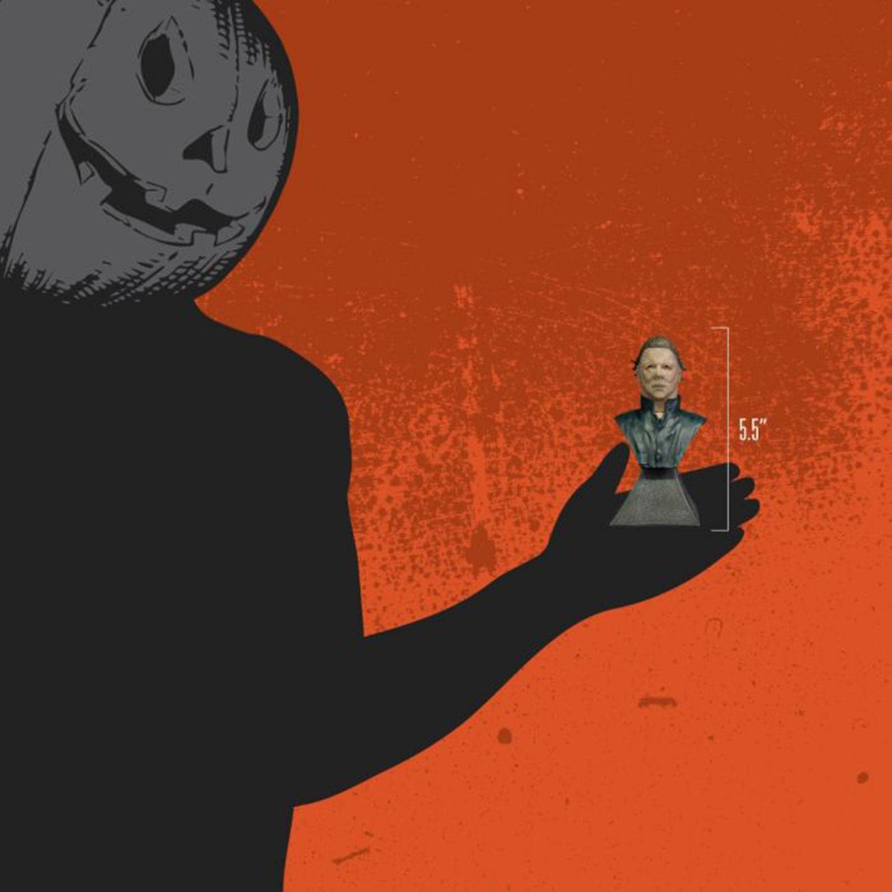 Trick Or Treat Studios Halloween II Mini Büste Michael Myers schwarz/grau/blau, handbemalt, 100% Polyresin, in Sammlerbox.