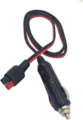 Miniatura 2 de Halokny Enchufe para encendedor de cigarrillos de automóvil, conector adaptador de cable de extensión 45A de 14 AWG, con fusible interno de 15 A,