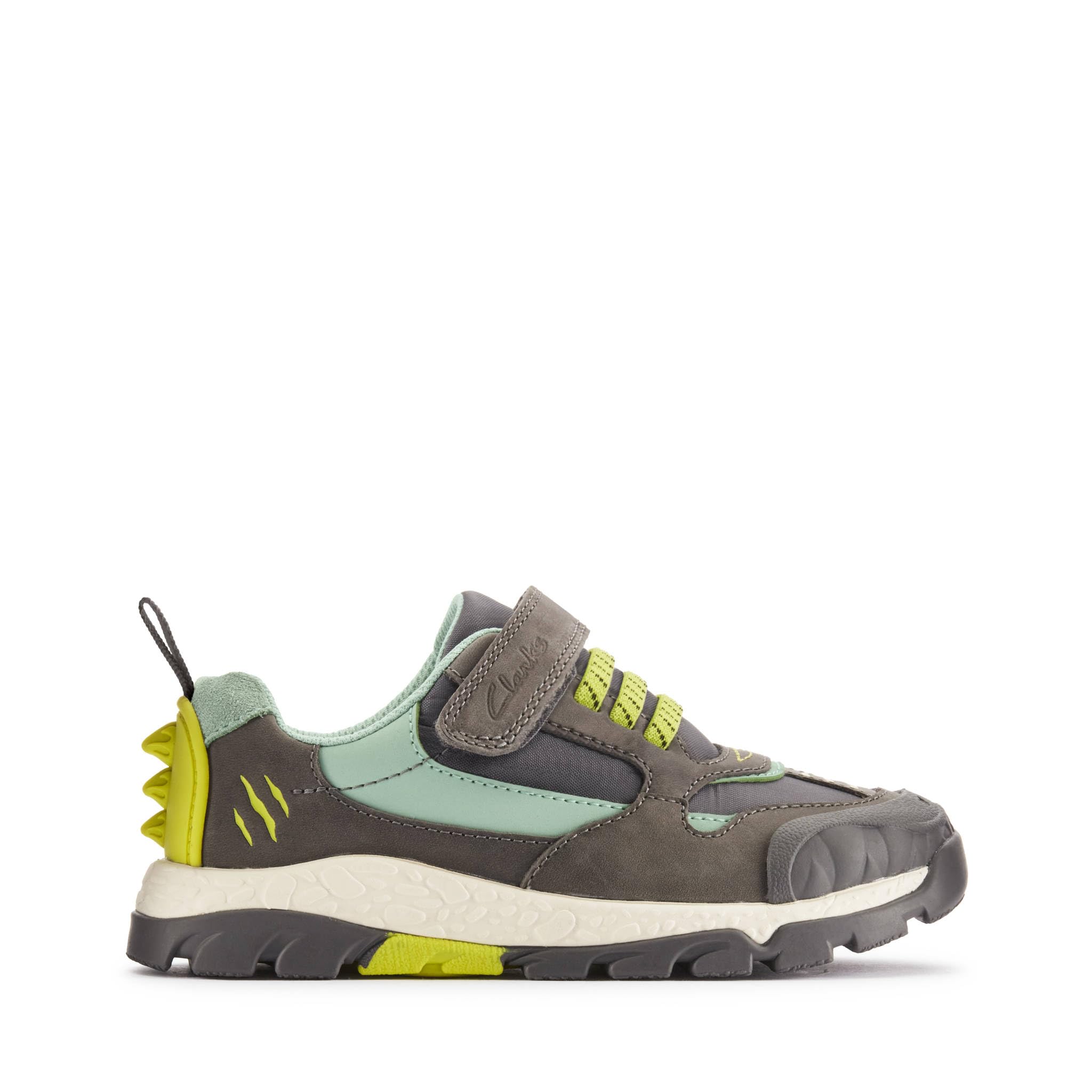 Clarks Unisex Kids Steggy2 Park Sneaker, Grey Green, 11 UK