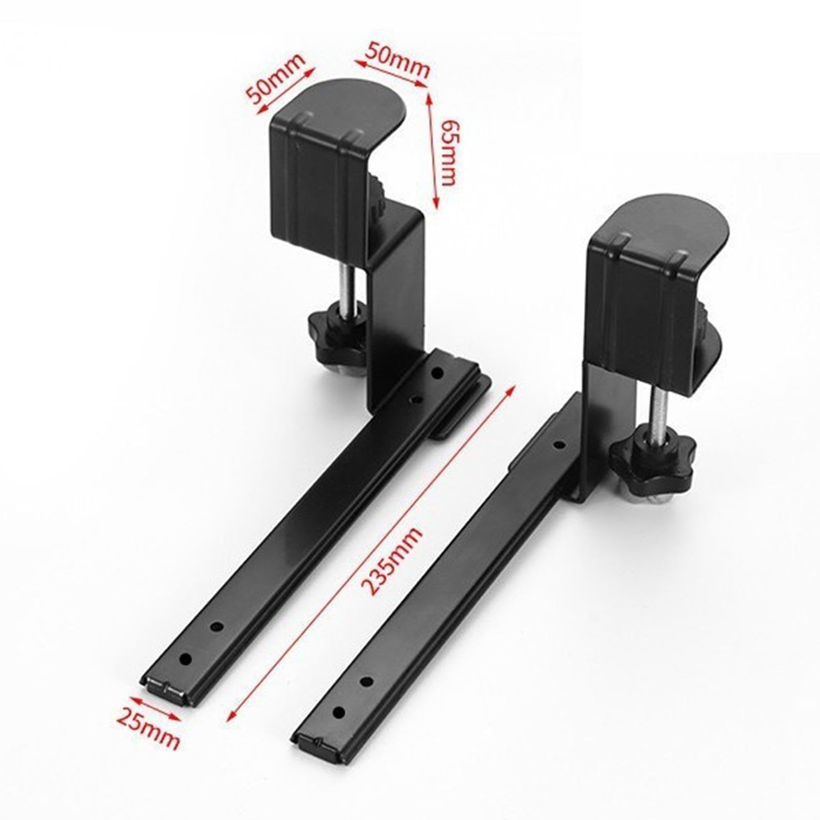 2 x Tastaturablage für den Schreibtisch, verstellbare Schreibtischschienen, einfach zu installieren, platzsparendes Schreibtischzubehör, perfekt für Zuhause und Büro
