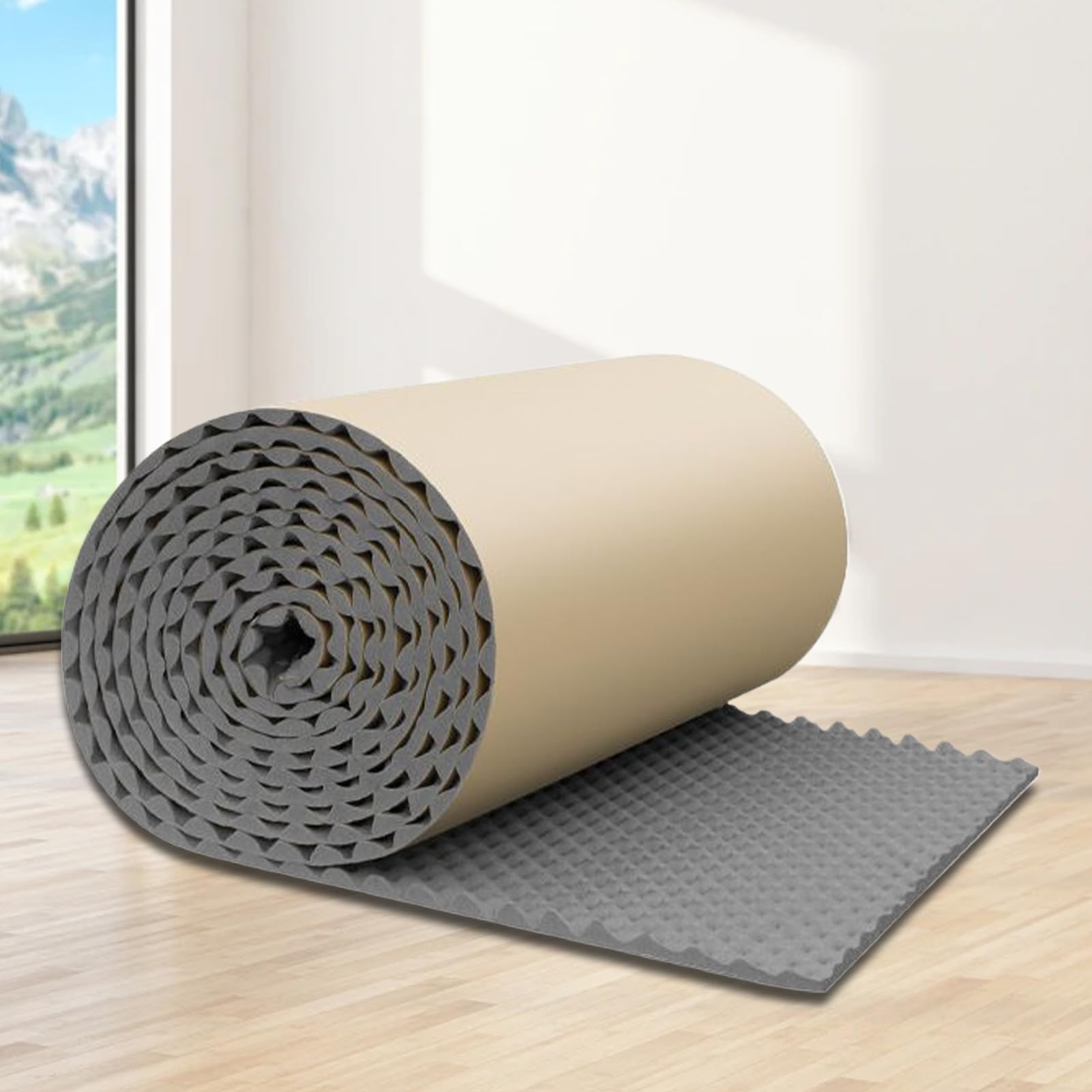 Pannelli fonoassorbenti in gomma, pannelli fonoassorbenti per auto, tappetini per la riduzione del rumore, cuscinetti adesivi per la cancellazione insonorizzante degli interni per la porta 'auto | Rivestimento Interno Fonoassorbente per Soffitto Studio Ca