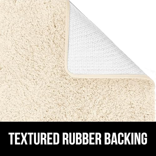Miniatura 4 de GORILLA GRIP Alfombras de baño, 30 x 20 pulgadas, ultra suave, absorbente, alfombra de baño de felpa gruesa, lavable a máquina, microfibra de secado