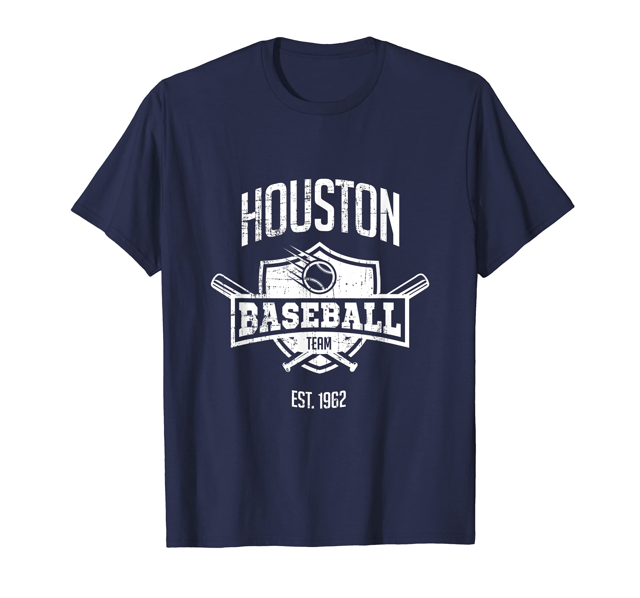 Houston Baseball Gifts & Apparel Co.Distressed Astro Retro Fan Gift Look Party Tailgate Gameday T-Shirt