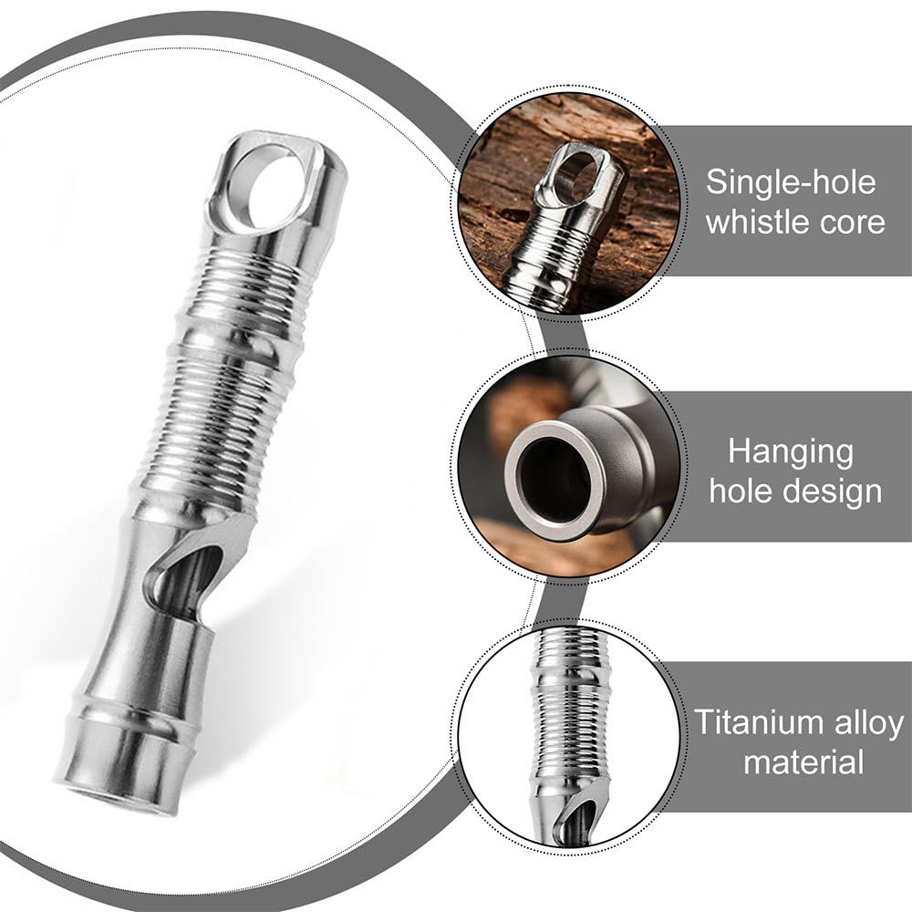 DONGKER Sifflet pour Chien,Sifflet d'urgence en Titane 120 DB avec Fermoir de Suspension pour Animaux de Compagnie,Entraînement,Sauvetage,Randonnée,Camping,Sports