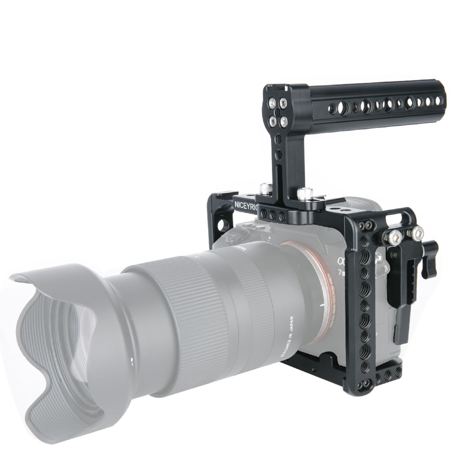 NICEYRIG A7RIII/A7III/A7MIII/A9/A7RII/A7SII fotocamera Cage kit con formaggio manico superiore HDMI Cavo per DSLR Sony A7RIII/A7MIII/A9/A7SII/A7RII A7II camera