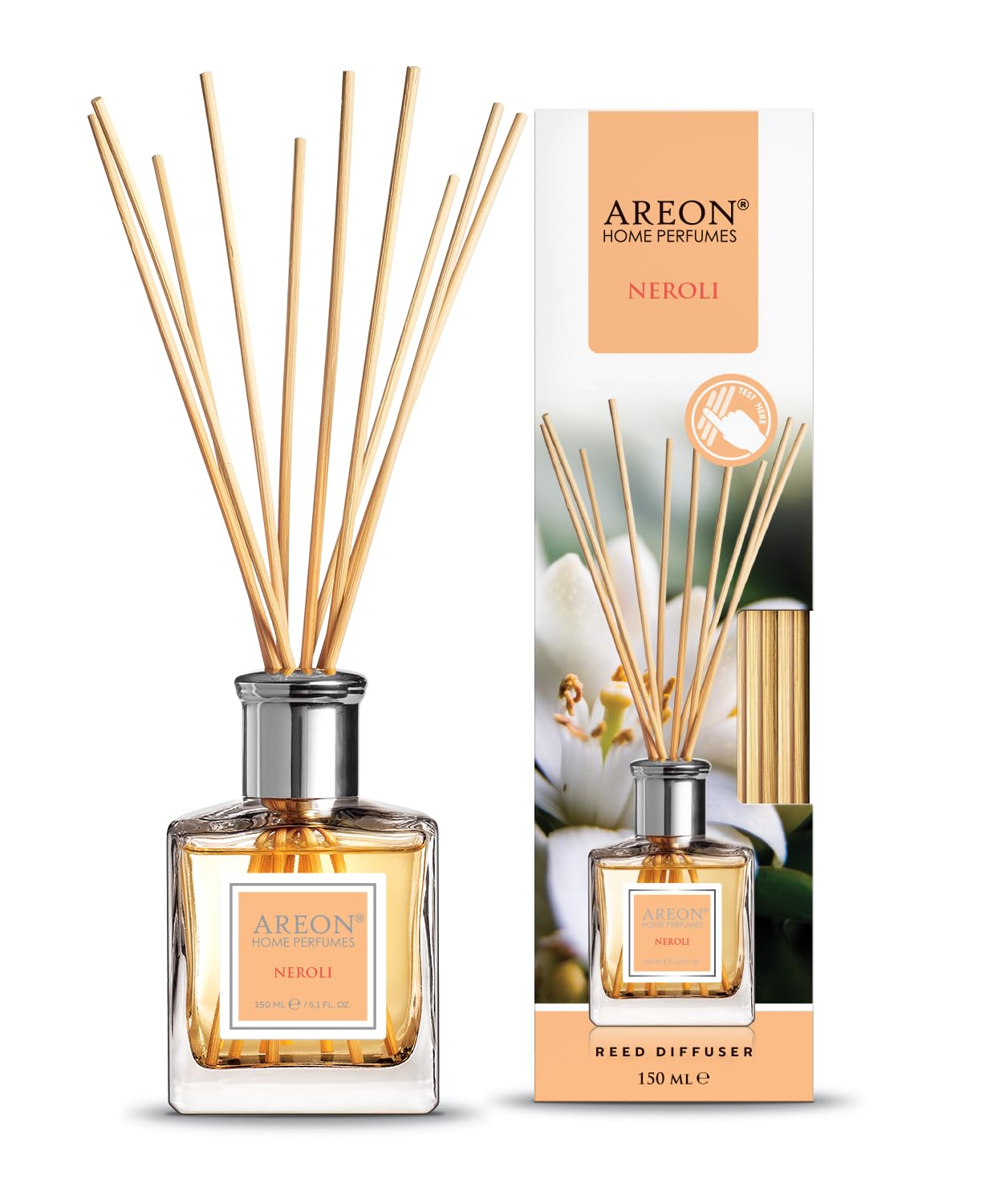 AREONReed Diffuser/Neroli / 150ml / 1 Pack/Perfume for Home or Office Long Lasting Aroma Reed Stick Kit for Diffuser