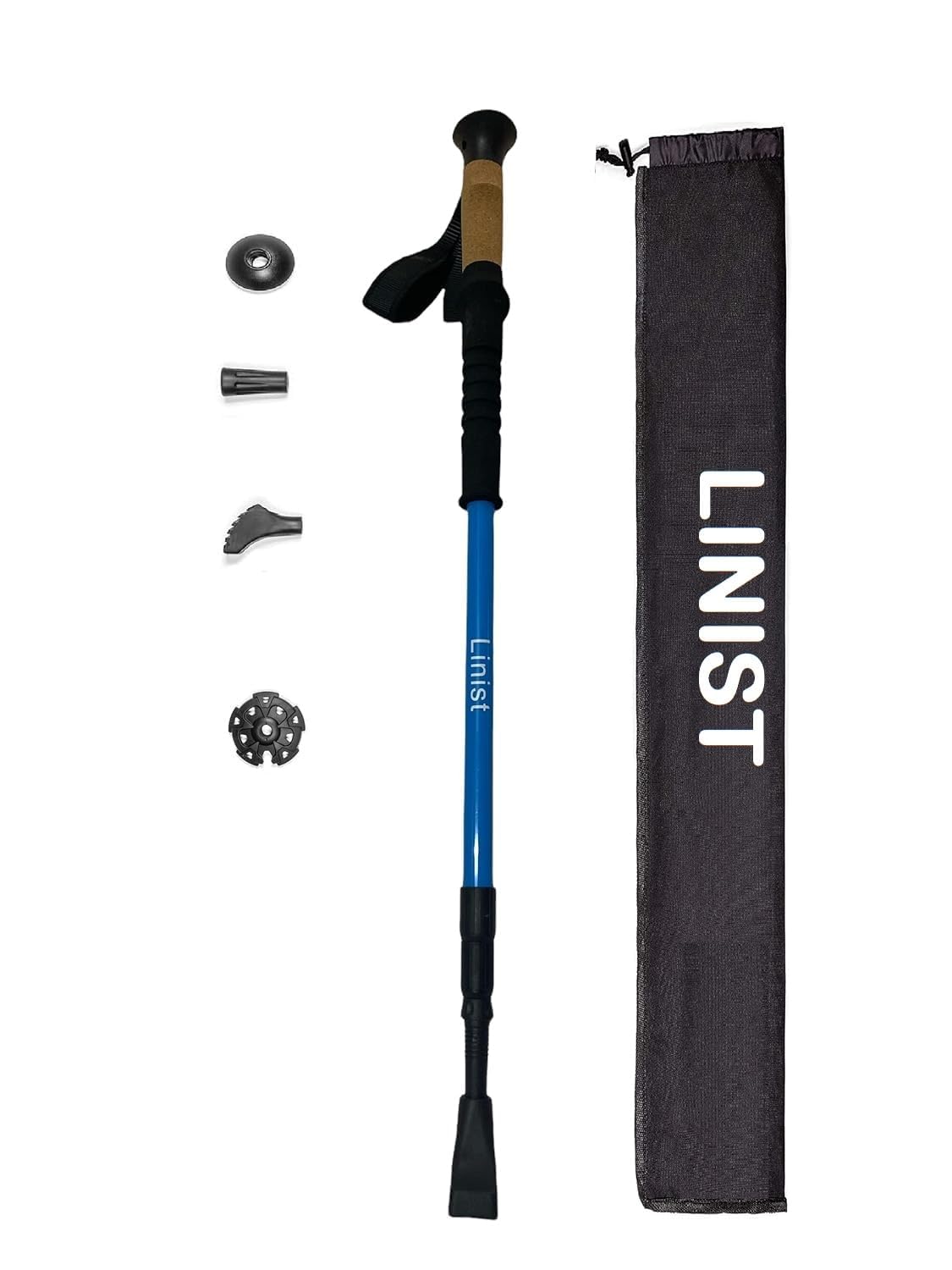 Linist Lightweight Aircraft-Grade Aluminum Trekking Poles with Extended Down Grip Plus Tip Kit and Carry Bag - Heavy Duty 7075 Perfect for Hiking, Backpacking, and Outdoor Adventures (B0D9MDLMT8) Amazon Price History, Amazon Price Tracker
