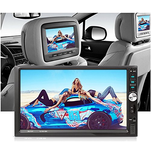 J[I[fBI MP5v[[ BluetoothΉ USB FM Aux 7" LCD^b`pl orfIo O\ʂ̃fBXv[@\ 2 Din 12V