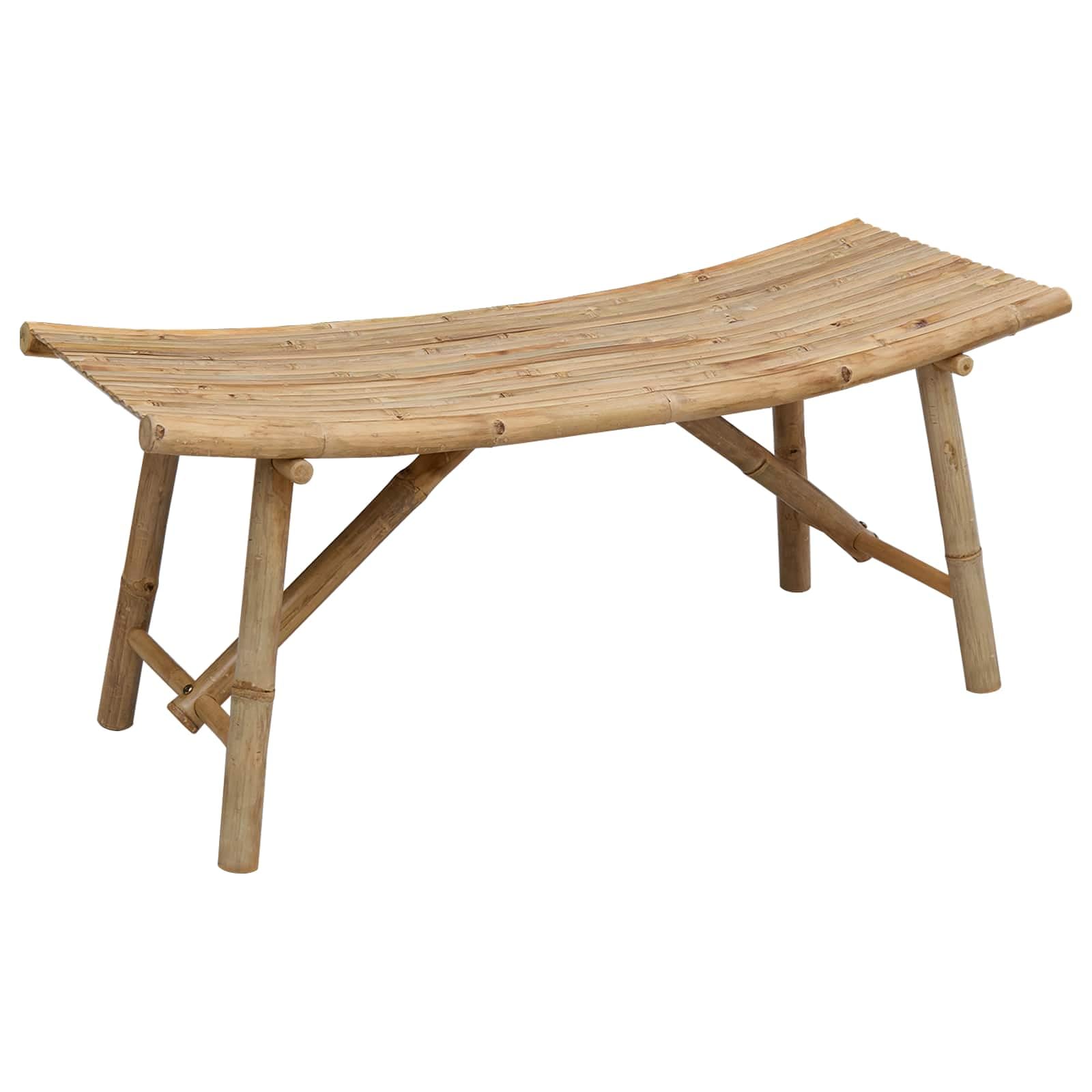 vidaXL Banc de Jardin 110 x 45 x 50 cm Bambou Naturel Rectangulaire