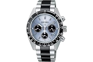 Men's SSC909 Prospex Solar Chronograph Watch: Precision Timekeeping in a Sporty Silhouette