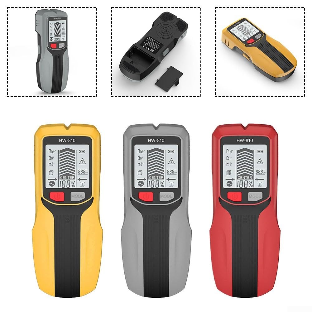 Détecteur de montants multi-mode avancé pour une détection sûre du bois et du métal cachés dans votre maison, convivial (gris)
