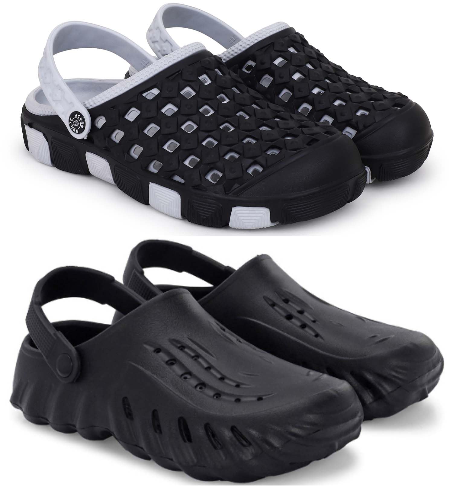 pampy angel Clogs for Men Classic Casual Sandals with Adjustable Back Strap Anti-Skid Lightweight Flip-Flop Slipper Slides for Men's & Boy's Combo Pack of 2-picture-57