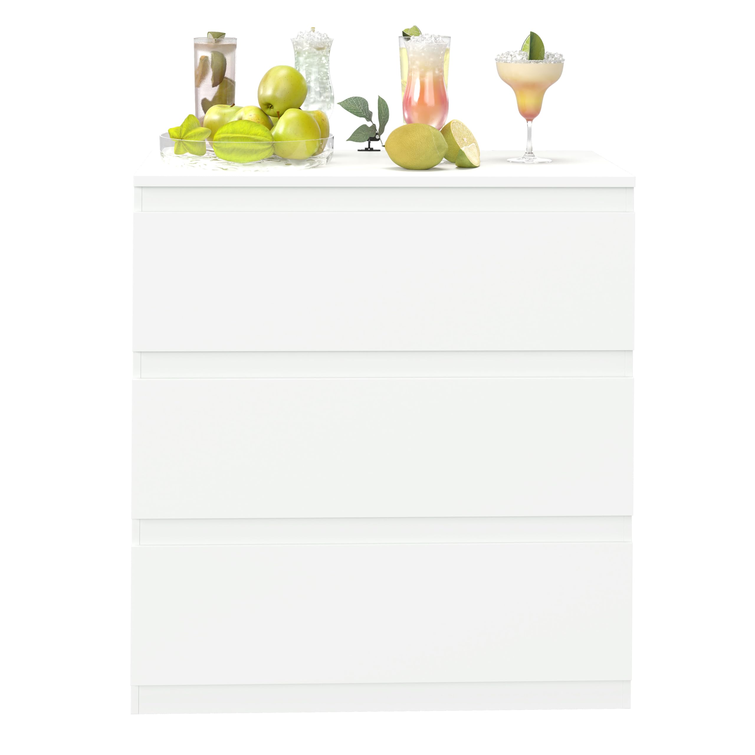Armadio Camera da Letto, Cassettiera Camera da Letto, Armadio Cameretta Salvaspazio con 3 cassetti, Mobile Soggiorno Moderno Bianco 70x40 x75cm(bianca, 3 cassetti)