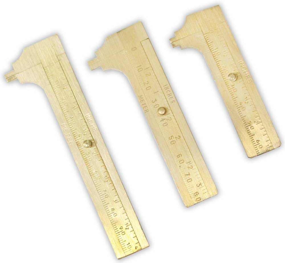 Precise 3 Piece Brass Pocket Calipers Set | Sizes: 2