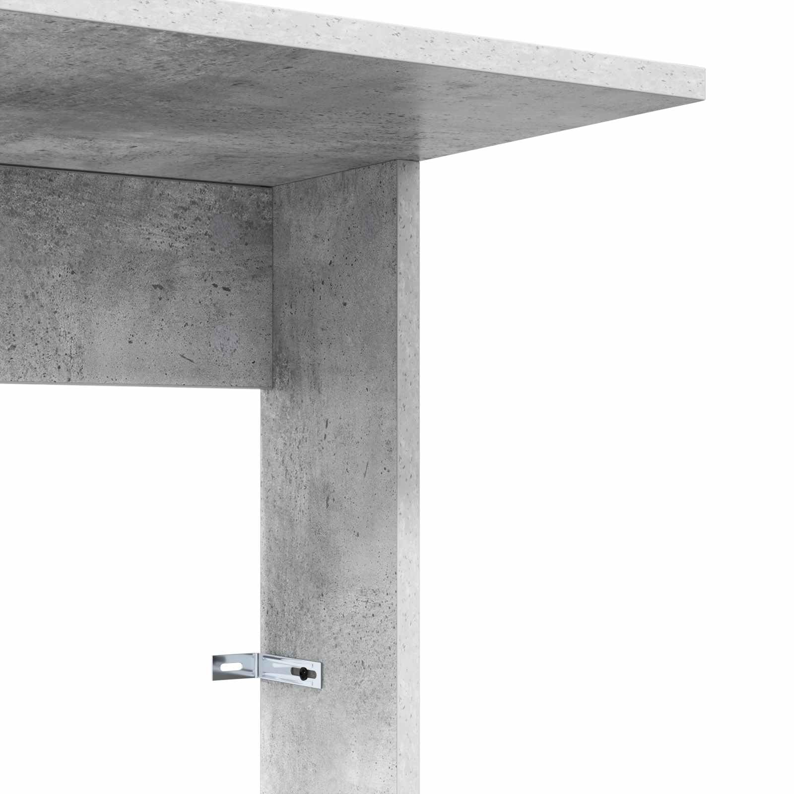 Mesa auxiliar de hormigón gris, 40 x 38 x 62,5 cm, pequeña mesa de centro de madera, mesita de noche moderna para salón y dormitorio, mesa de café delgada rectangular para sofás y sillones