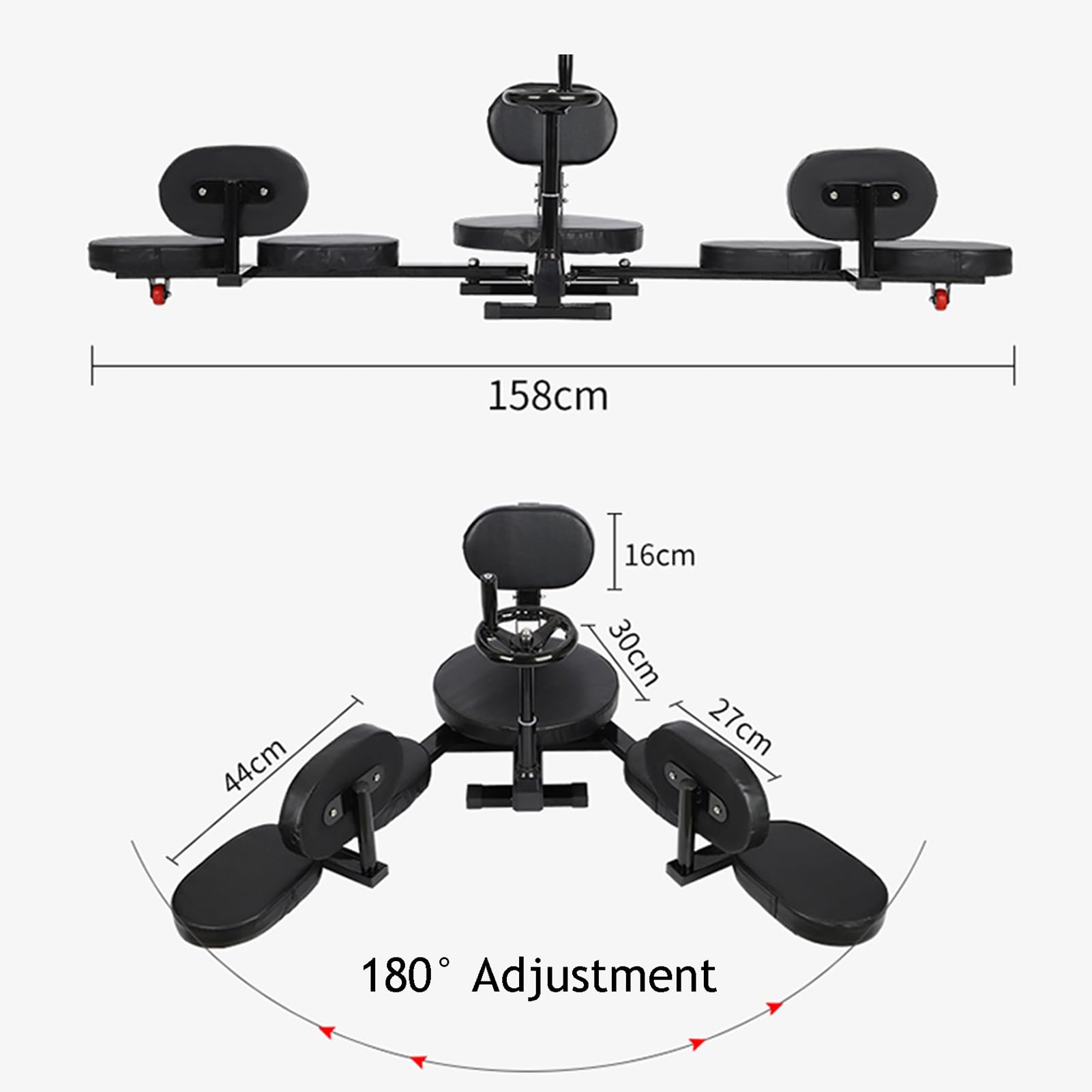 Beinpresse Maschine – Robuste, verstellbare Dehnungsausrüstung, 0-210° Winkel, unterstützt 150 kg, ideal für Yoga und Fitness