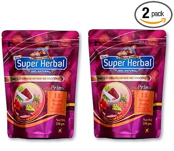 New Super Herbal Prime Silky Shikakai -250gms(pack of 2)
