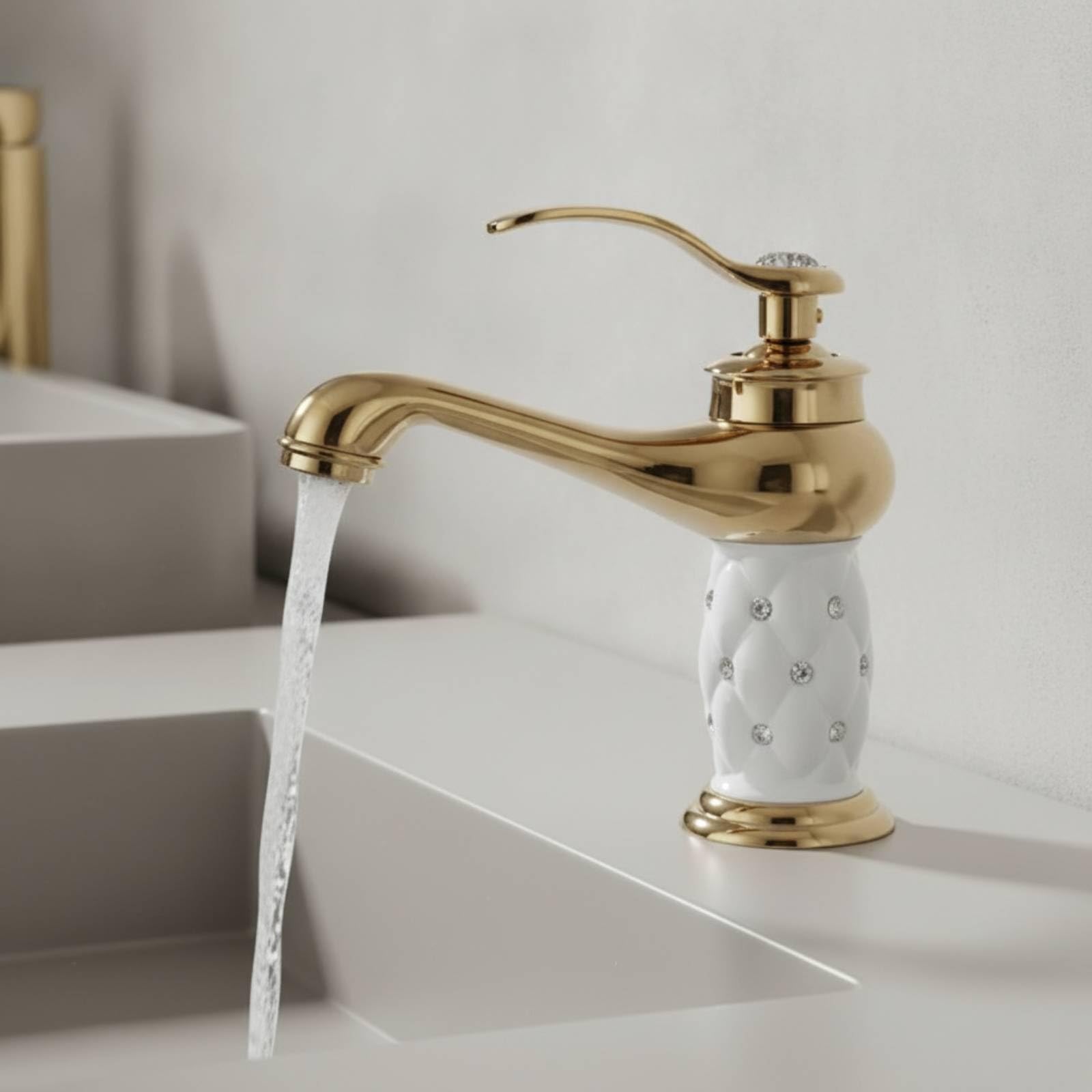 Ronyme Rubinetto con Elegante Miscelatore Monocomando Ottone Massiccio Rubinetteria per Lavabo, Bagno, style to 3, color to 3