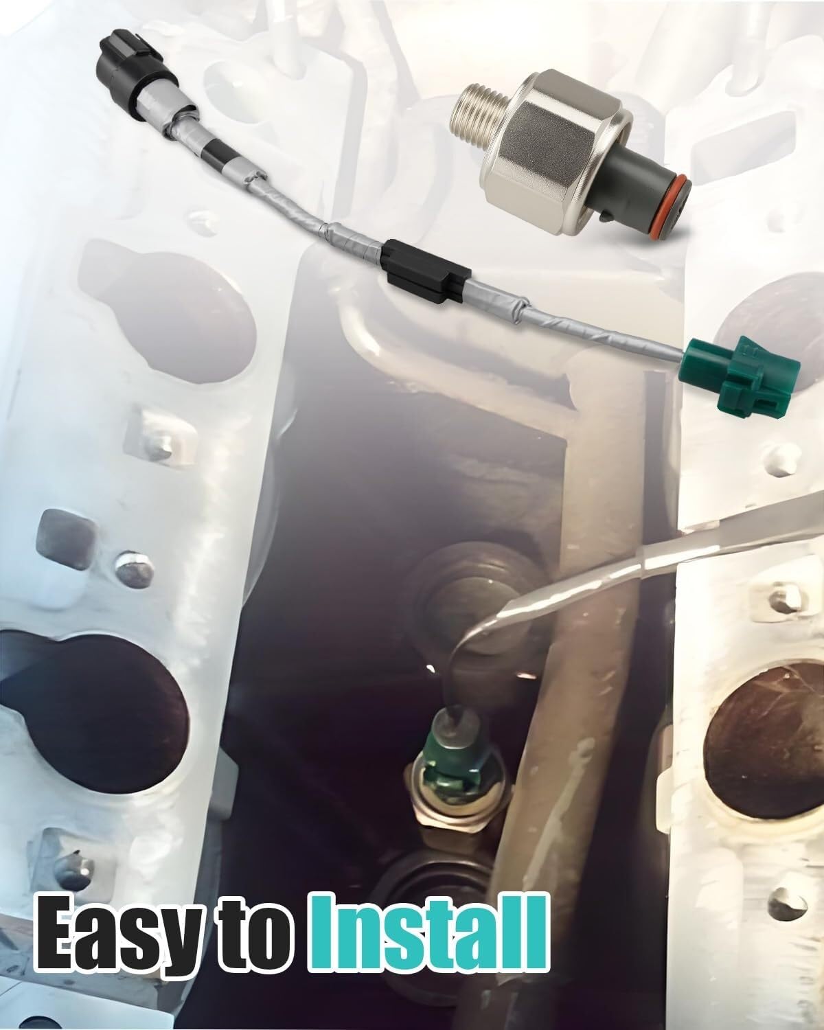 Capteur de cliquetis Moteur avec Faisceau de câbles pour 4Runner 3.0L 1988-1992. Remplace Les références 82219-89103, 5S2371 et 89615-20010.