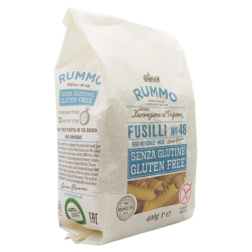 Rummo - Fusilli n.48 Bronce Dibujado - 12 Paquetes de 400 g