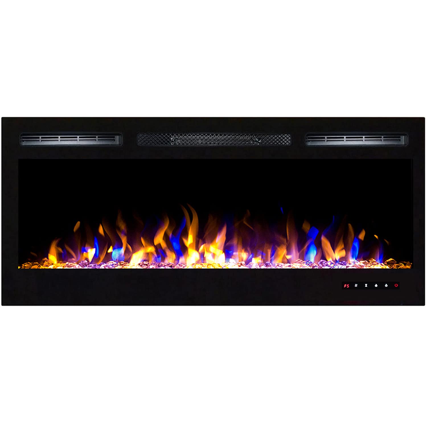 Amazon.com: Regal Flame Lexington 35 Built-in Ventless Recessed Wall  Mounted Electric Fireplace - Multi-Color : Home u0026 Kitchen