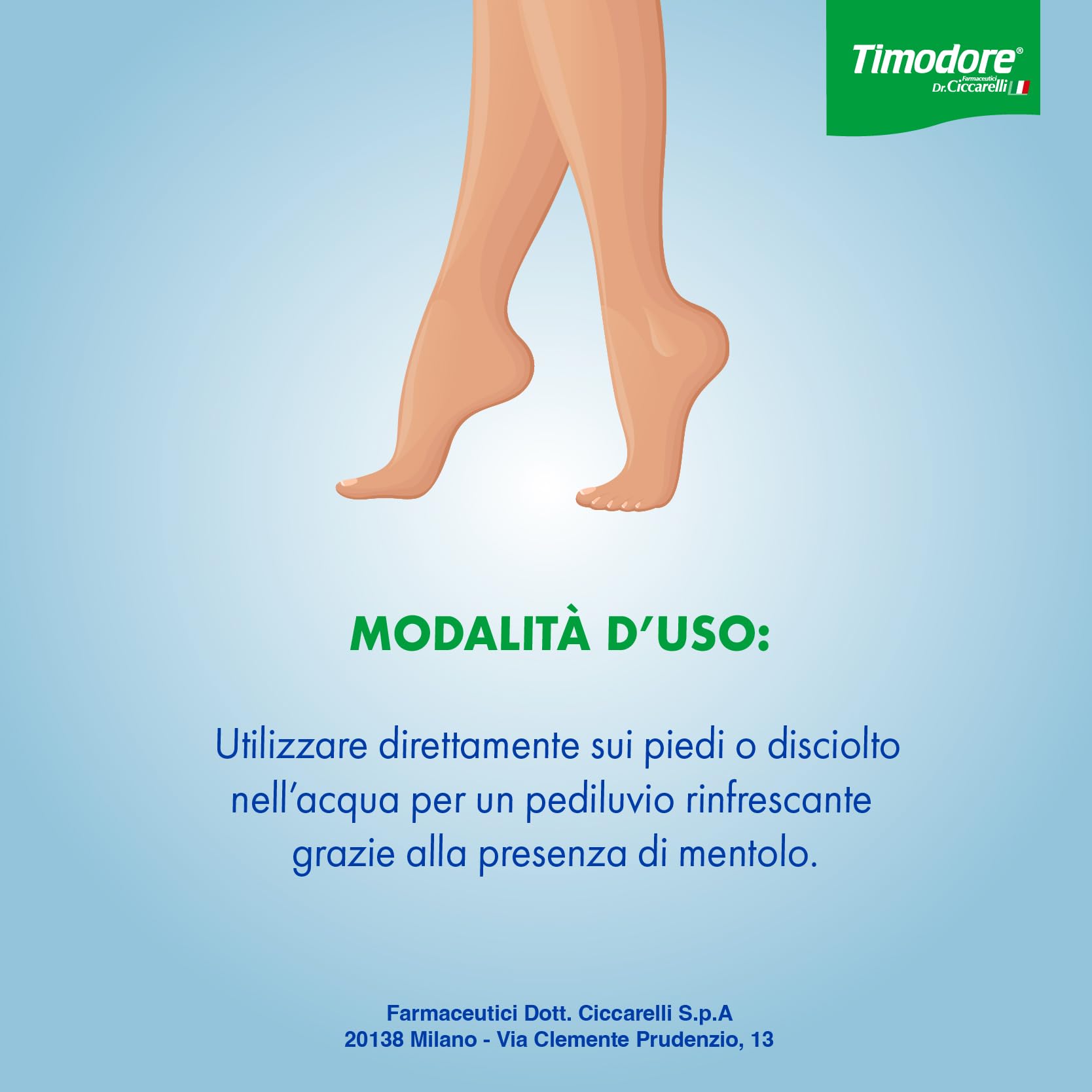 Timodore, Limpiador Desodorante, Formulado para Combatir el Mal Olor de los Pies, Ideal Después de la Actividad Deportiva, 100% Made in Italy, Dermatológicamente Testado, 200 ml