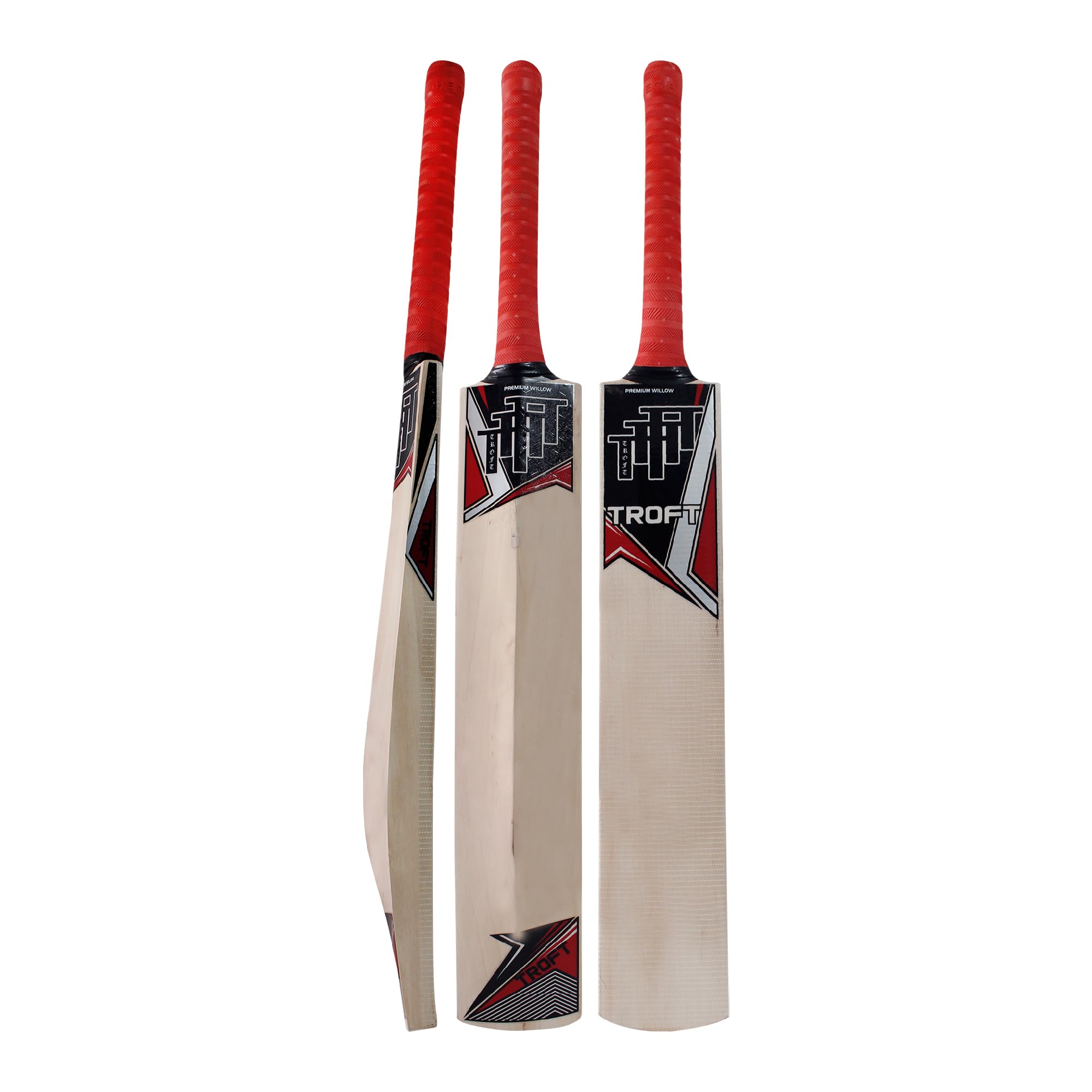Troft Massive Spot Grade 3 Kashmir Willow Cricket Bat | Premium Kashmir Willow Bat with Thick Edges & Large Sweet Spot | Ideal for Leather & Tennis Ball Cricket | Size : 6 (31.50)