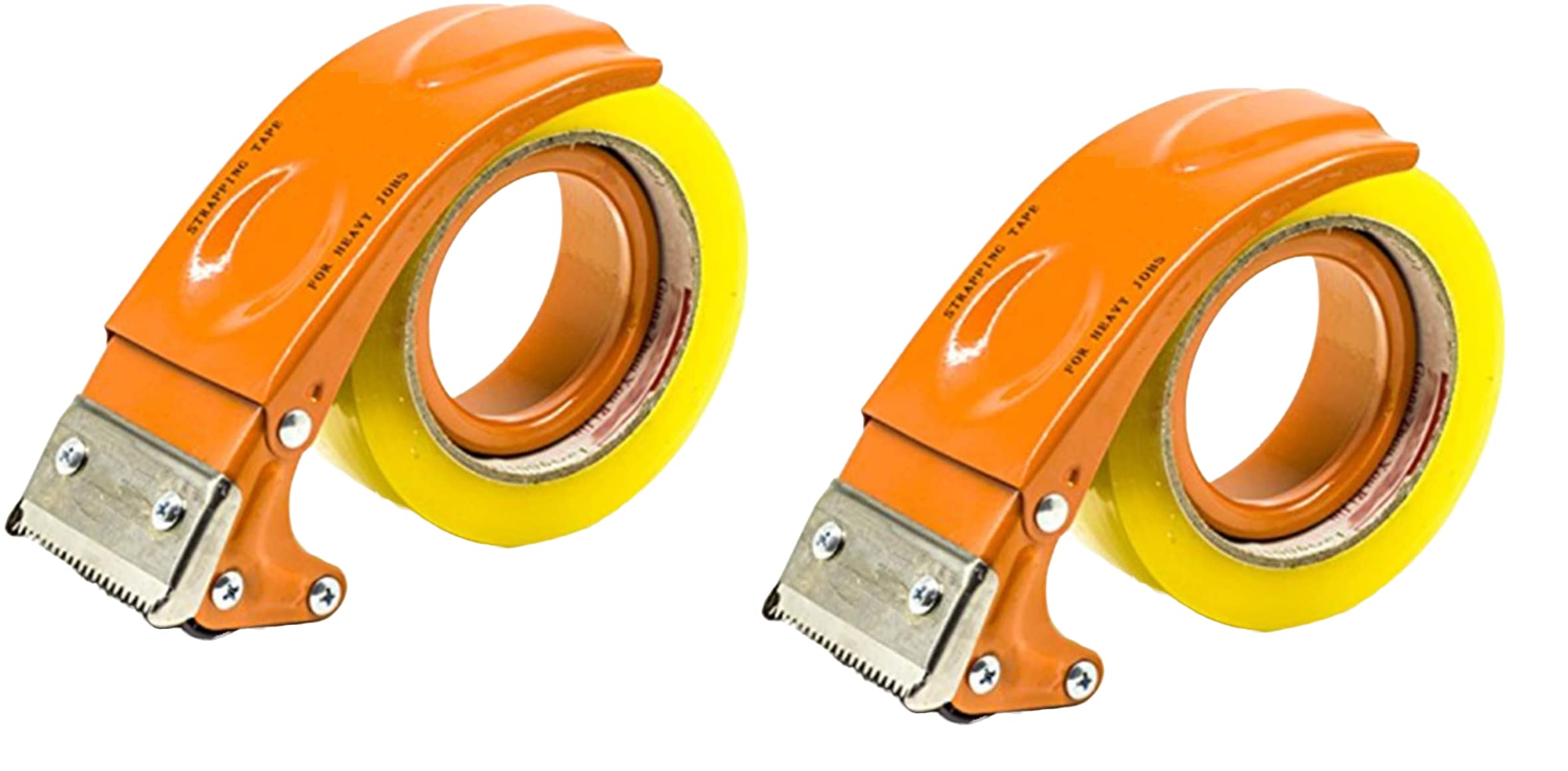 Dinojames Handy Metal Handheld 2 Inch Tape Gun Dispenser Packing Packaging Sealing Cutter Pack of 2 Pcs.