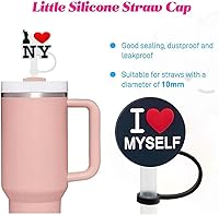 Vista 77 de Straw Cover Cap for Stanley Cup,Straw Topper Compatible for 30&40 Oz Tumbler with Handle,10mm 0.4in Dust-Proof Reusable Straw Tips Lids,Straw Tip