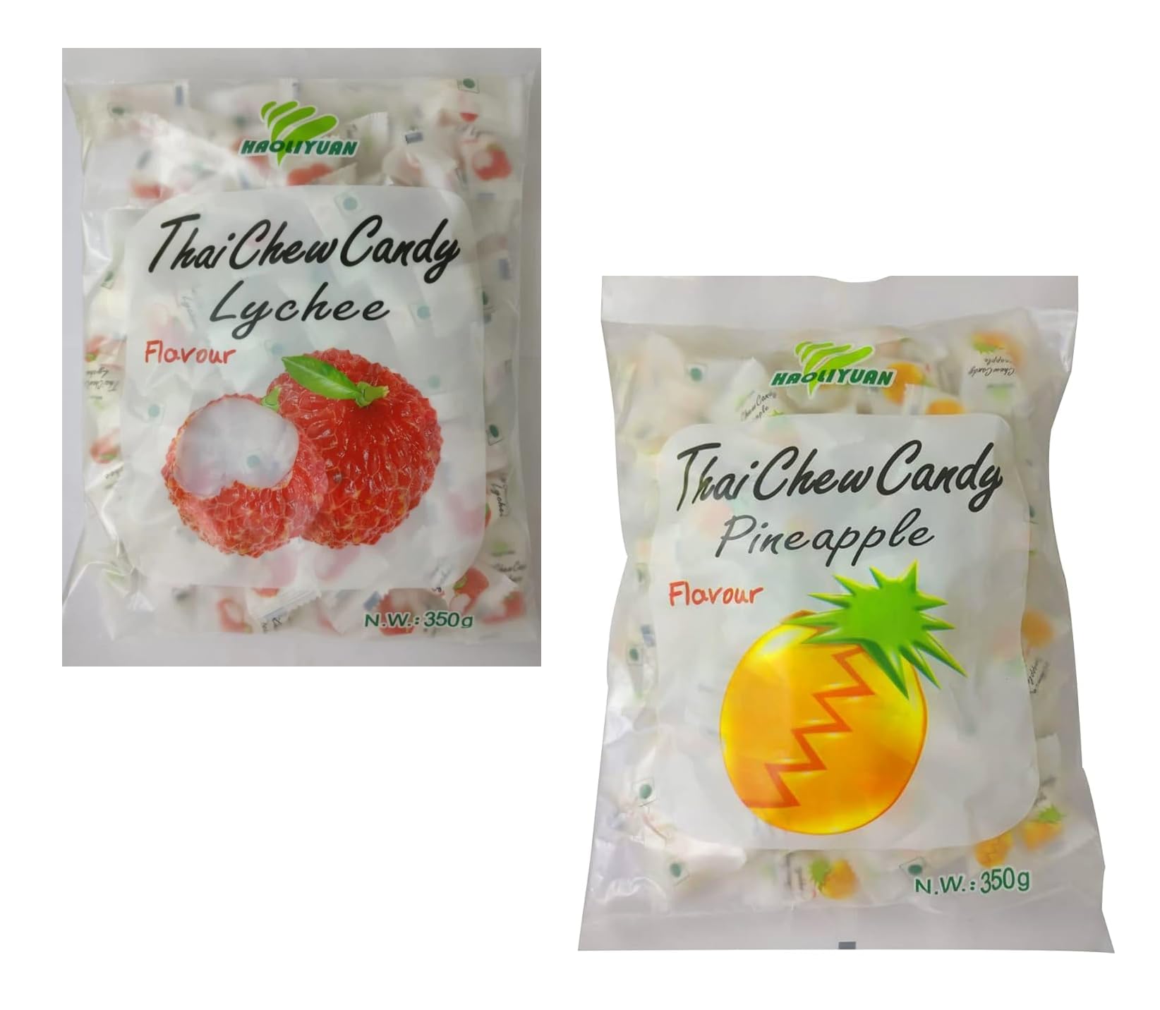 Haoliyuan Thai Chew Pineapple Candy and Thai Chew Lychee Flavored Candy(2 * 350g) (B0D3HSDL78) Amazon Price History, Amazon Price Tracker