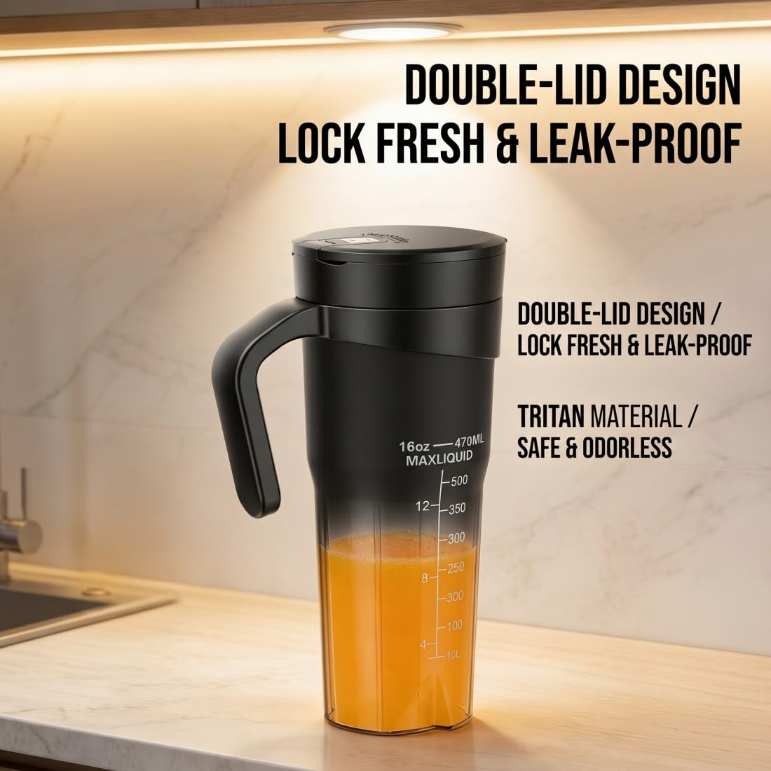 Juicer Machines, HD-09 Portable Wireless Juicer Cu, 600ml Personal Blender, 150W Smoothie Maker con ricarica USB, design compatto per viaggi, casa, ufficio, alimenti per bambini, pulizia automatica