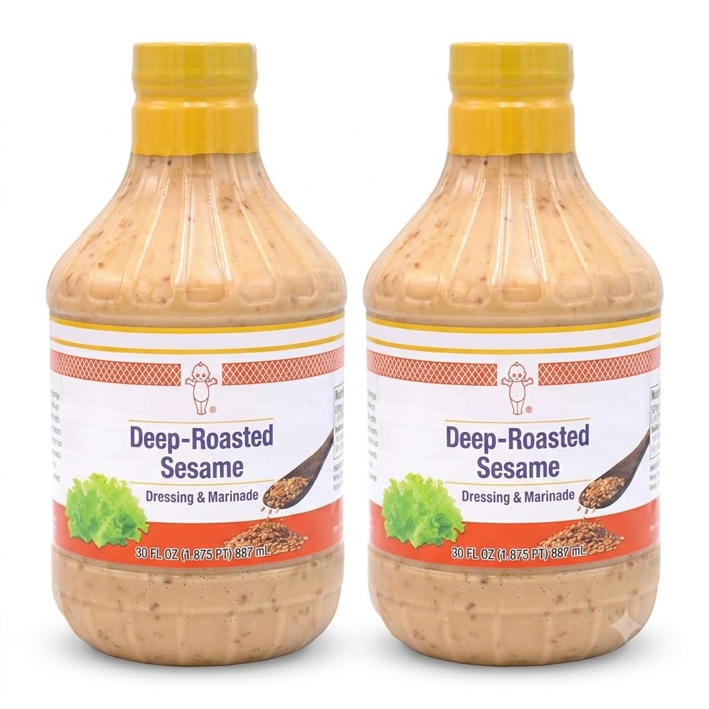 Deep Roasted Sesame Dressing & Marinade, Japanese-Style Salad Dressing with Creamy Umami Flavor, 30 fl oz Bottle (2 Pack)