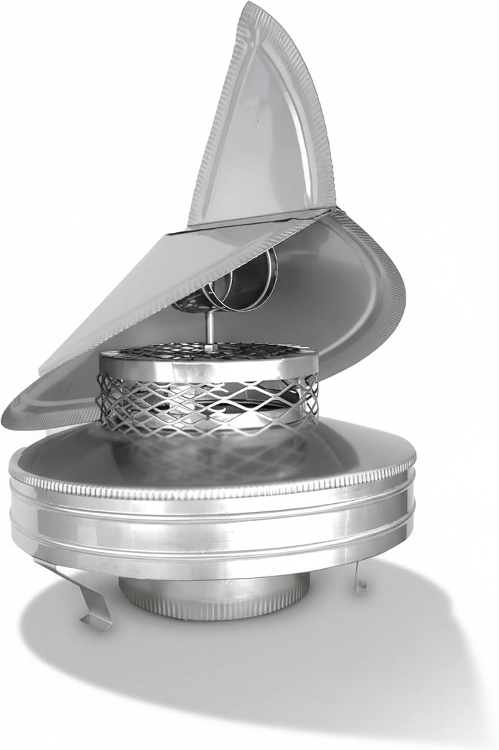 Chimcare Chimney Caps 8" Air Cooled Wind Directional Chimney Cap – Stainless Steel Chimney Cap for Improved Draft, Reduced Downdraft, Rain & Debris Protection – Easy Install, Made in USA